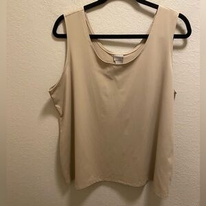 Chico's Beige Stretch Tank Top Size XXL